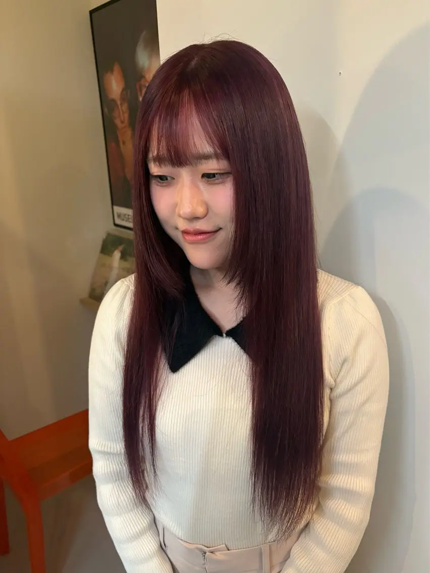 ロング カラー ブリーチ ピンクカラー ヘアカラー person♡kii マオのヘアスタイル