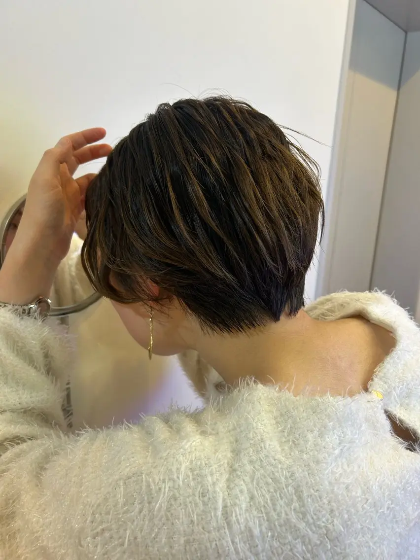 ショート カラー ショートヘア 縮毛矯正/艶カラー/ ikedaのヘアスタイル