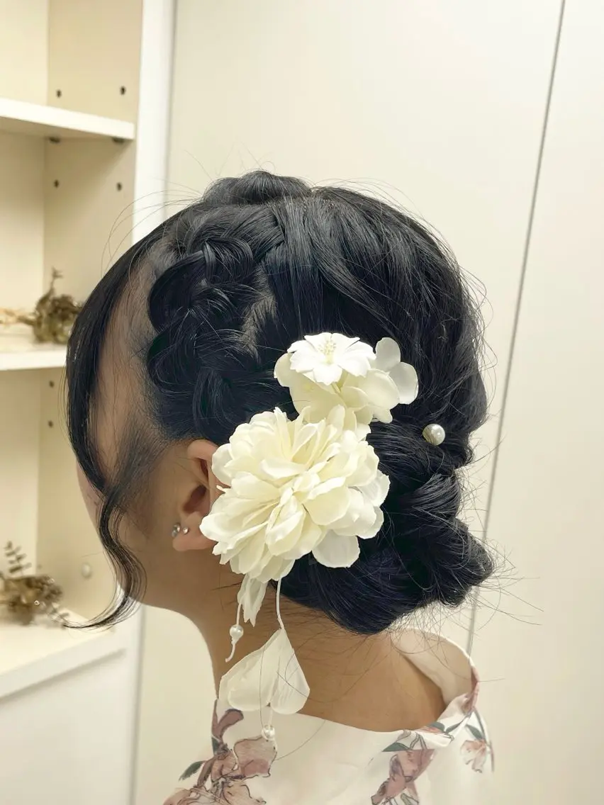 ロング ヘアセット 藤原 亜美🤍のヘアスタイル