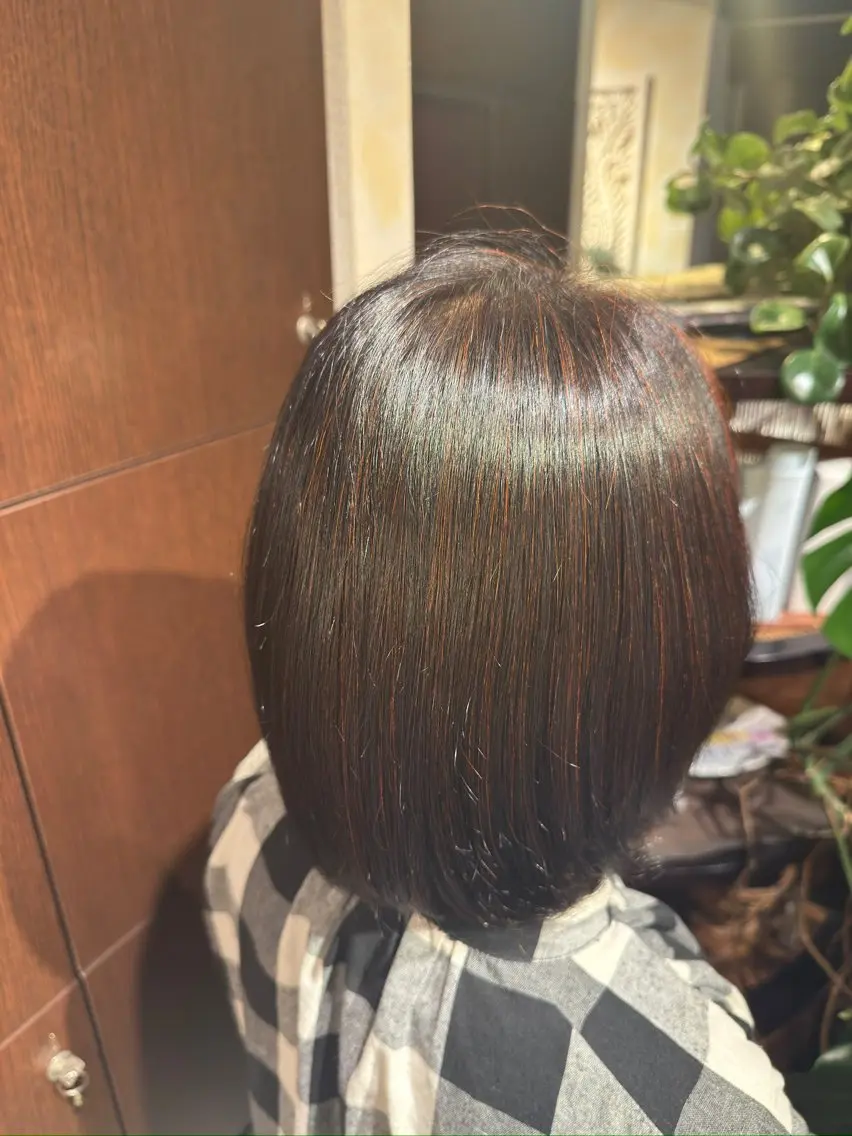 縮毛矯正 茅ヶ崎/縮毛矯正 透明感カラー/すずかのヘアスタイル