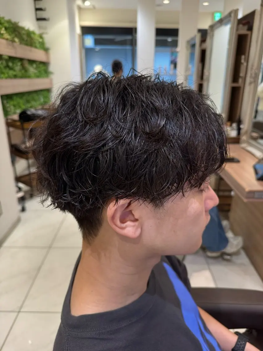 【9/9限定メニュー✨】似合わせカット💇♂️✖️パーマ🌀【セットが苦手な方にもオススメ‼️毎朝の時短セット】の写真
