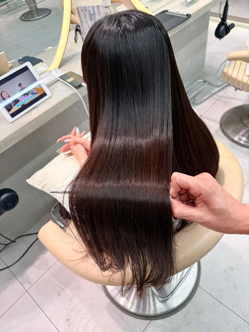 ロング カラー カット 縮毛矯正 トリートメント 《髪質改善✖️オリー ブ🧸》小嶋拓也のヘアスタイル