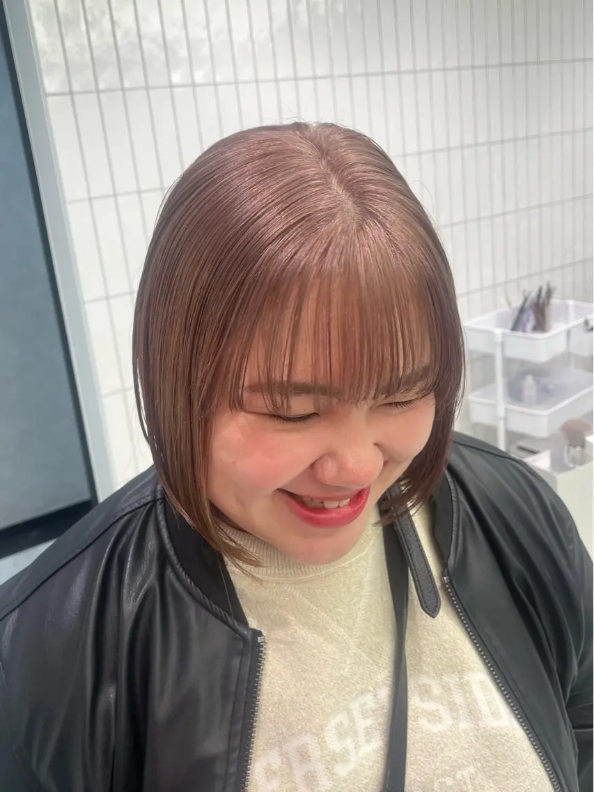 ショート カラー ヘアカラー トリートメント 海外girl🤎 透明感ベージュmaoのヘアスタイル