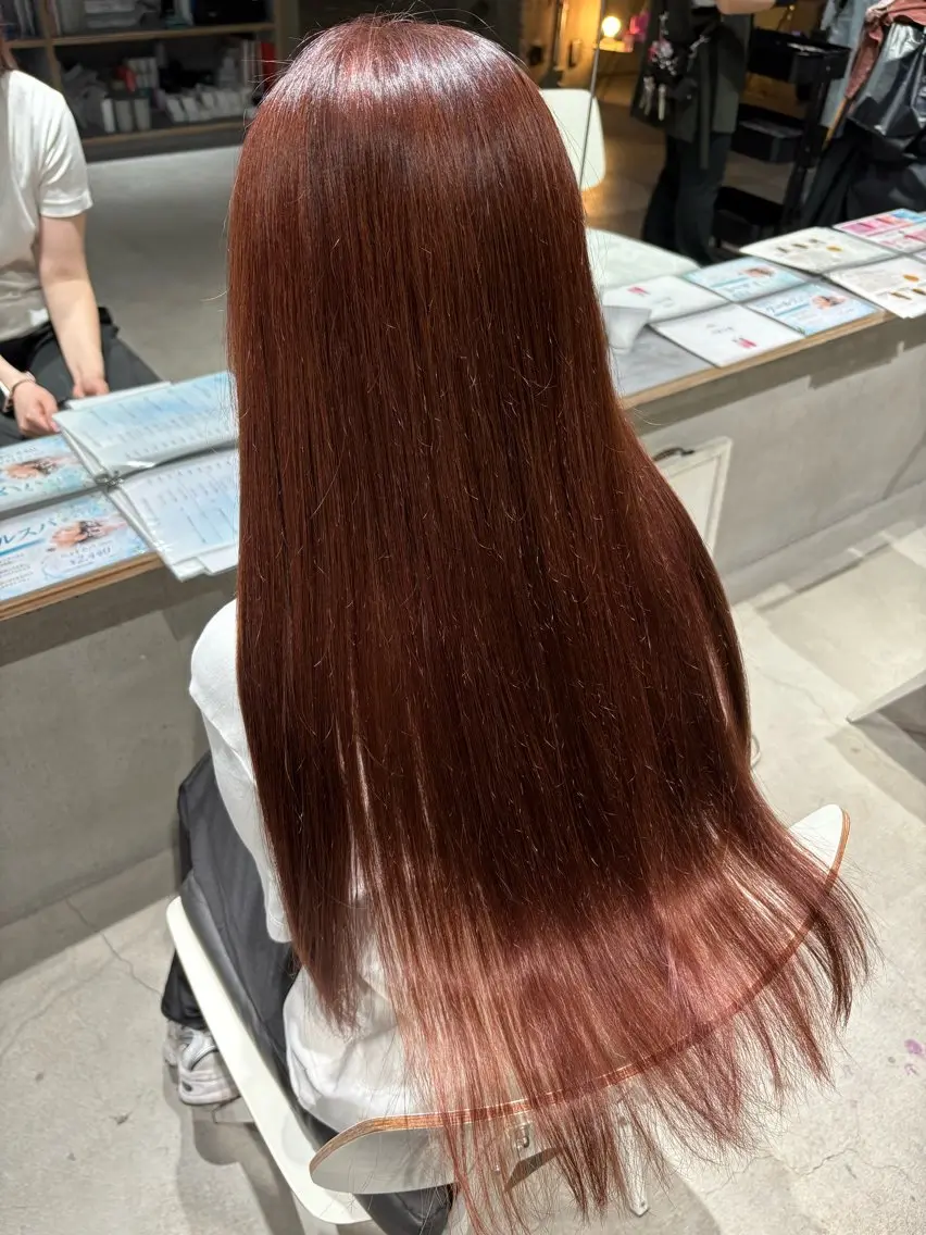 ロング カラー ブリーチ ブラウンカラー 透明感カラー ダブルカラー イルミナカラー ヘアカラー 玉置七海✨ ／透明感／髪質改善のヘアスタイル