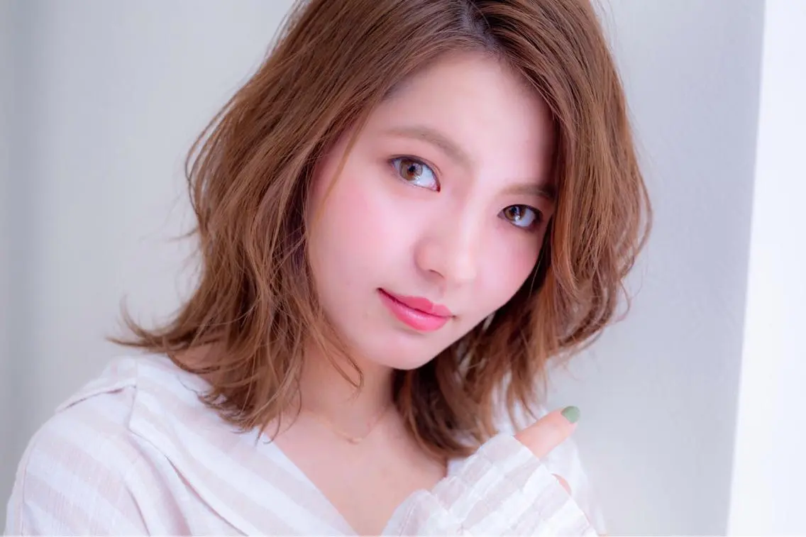 ミディアム カラー パーマ 髪質改善/縮毛矯正/ ボブ/店長/槌矢圭悟のヘアスタイル
