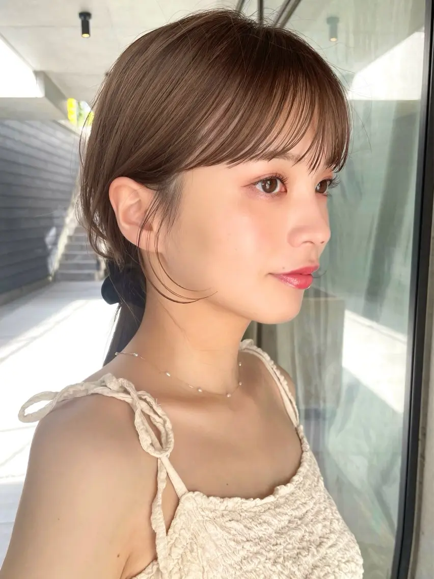 ミディアム カラー ヘアアレンジ 【柔らか透明感✨/ 似合せ前髪】大石葉月のヘアスタイル