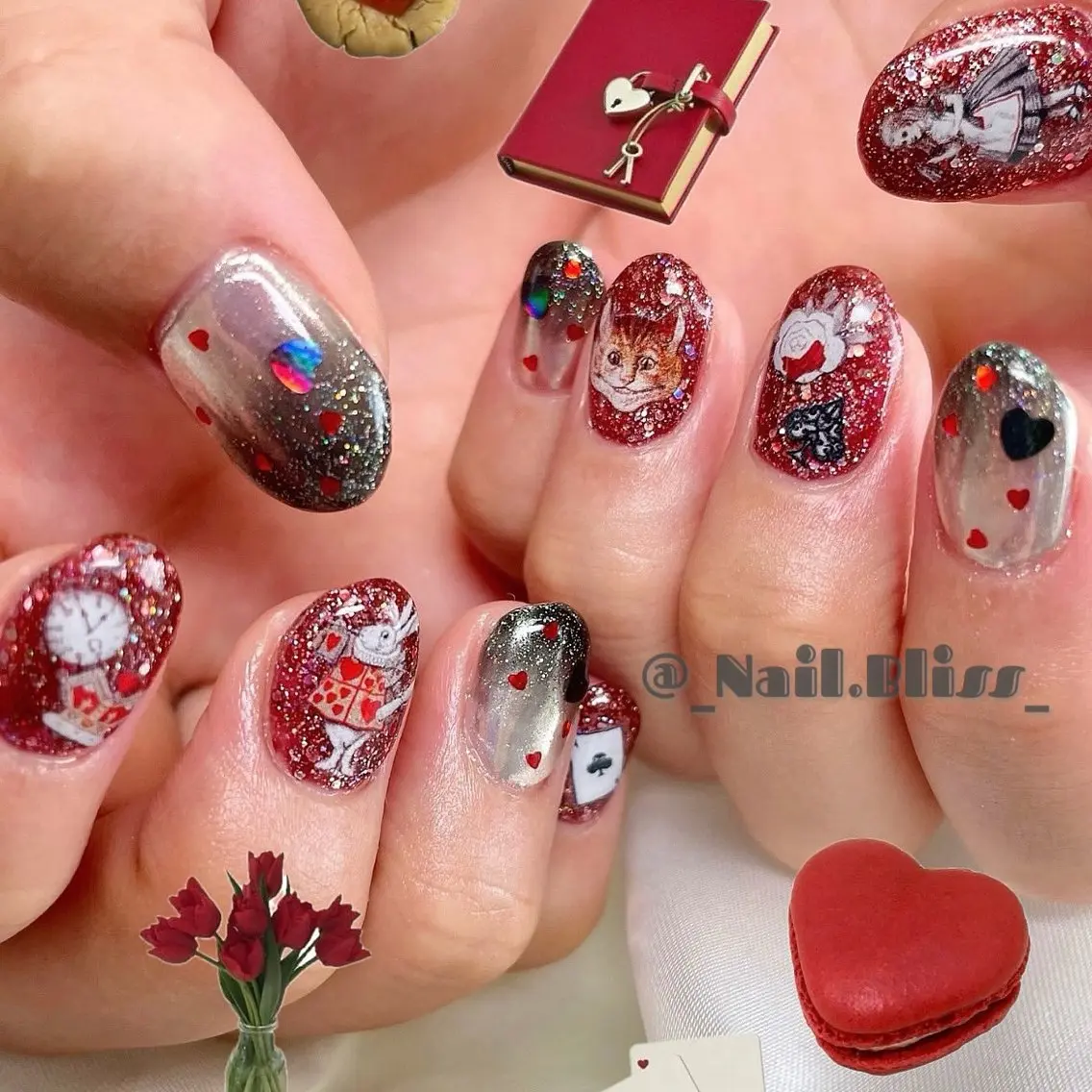 ネイル フットネイル ラメ(グリッター) おそろいネイル 持ち込み ハンドネイル NAIL BLISSのネイルデザイン
