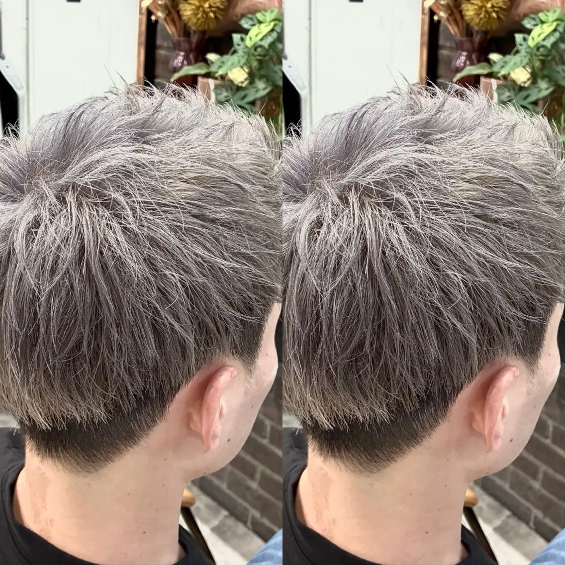 ショート カラー メンズ メンズブリーチ ブリーチ シルバー ヘアカラー トリートメント ⭐️メンズ特化⭐️ 上杉俊祐のヘアスタイル