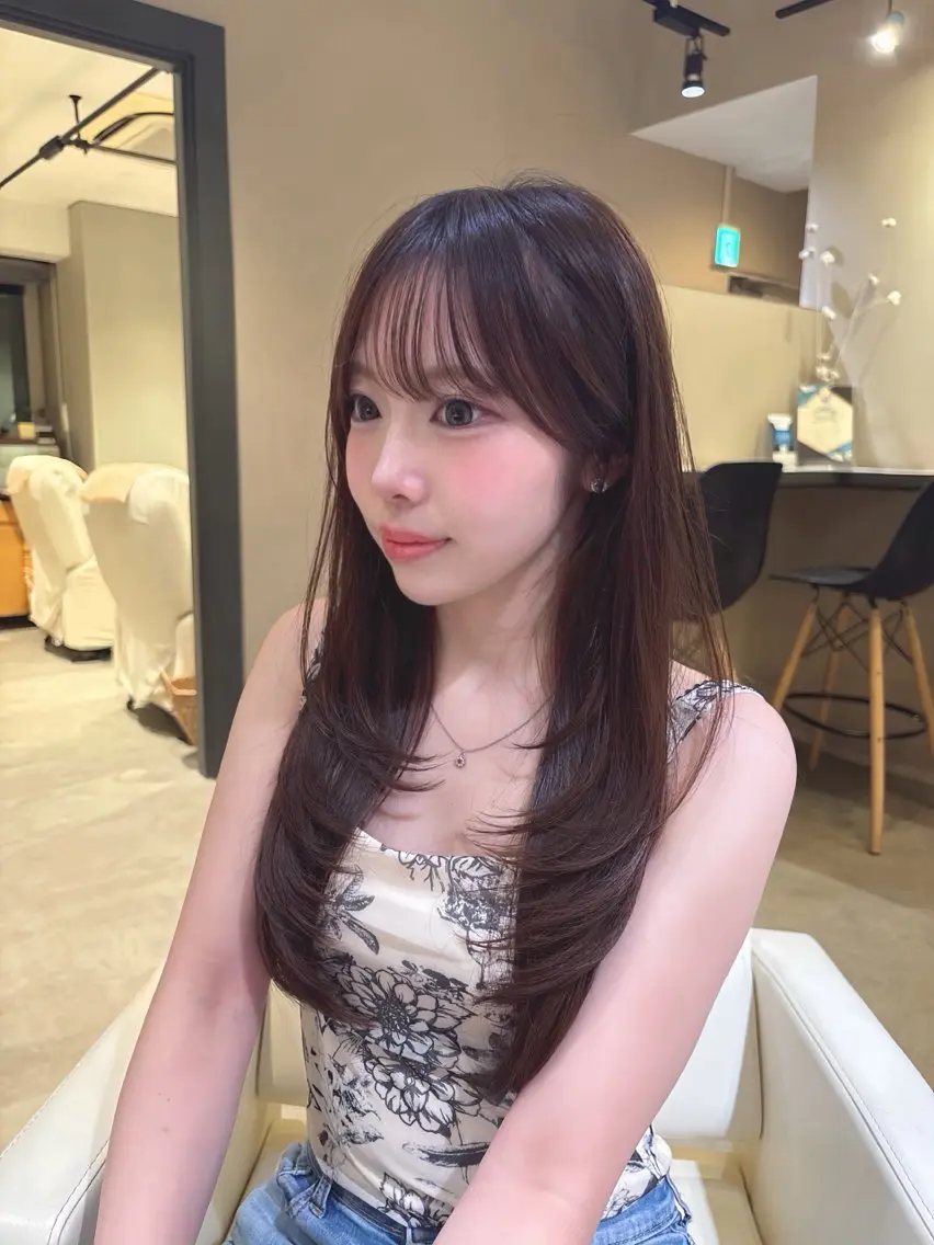 ロング ひめな 🎀ワンホンヘアのヘアスタイル