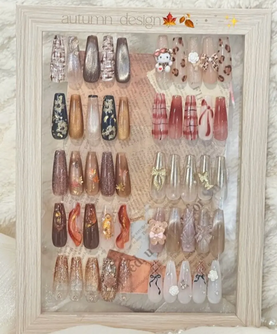 秋🍁定額デザインネイル💅【オフあり✖️ミニモ限定価格】色んな種類からお選びいただけます！色変更OK🙆‍♀️の写真