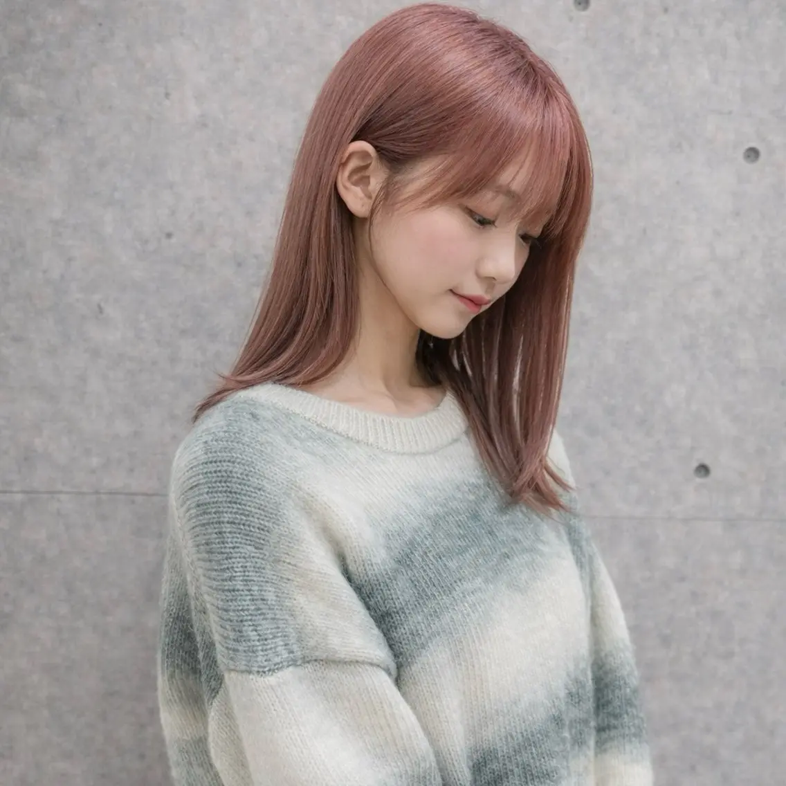 ミディアム カラー カット ヘアカラー トリートメント 一ノ瀬 暁のヘアスタイル