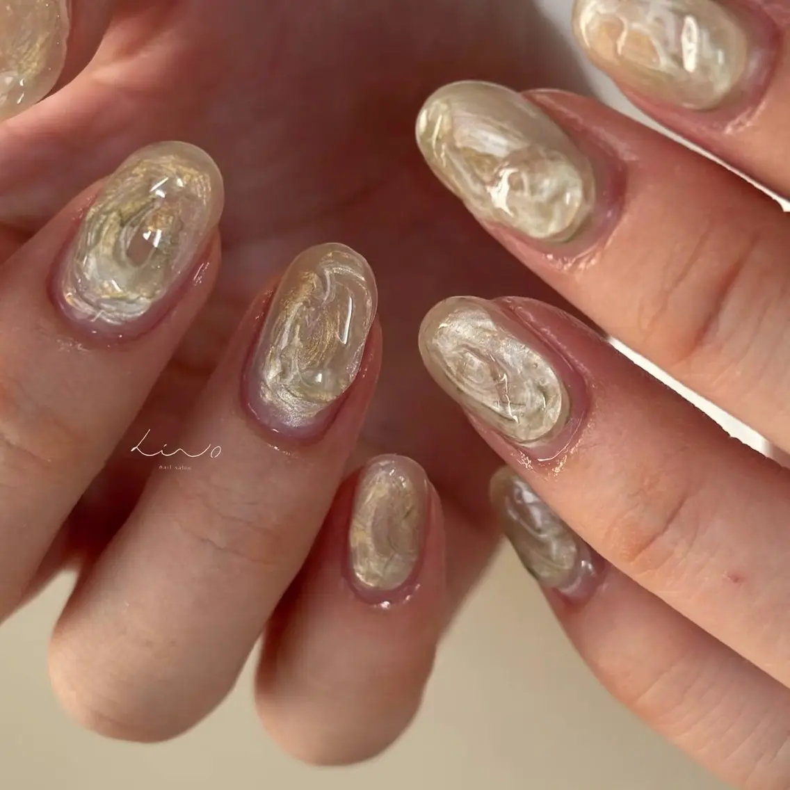 ネイル ニュアンスネイル ショートネイル ハンドネイル nail salon linoのネイルデザイン