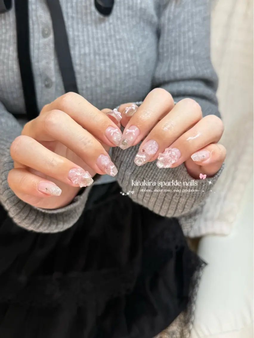 ネイル キラキラネイル ハンドネイル nail salon rhuneのネイルデザイン