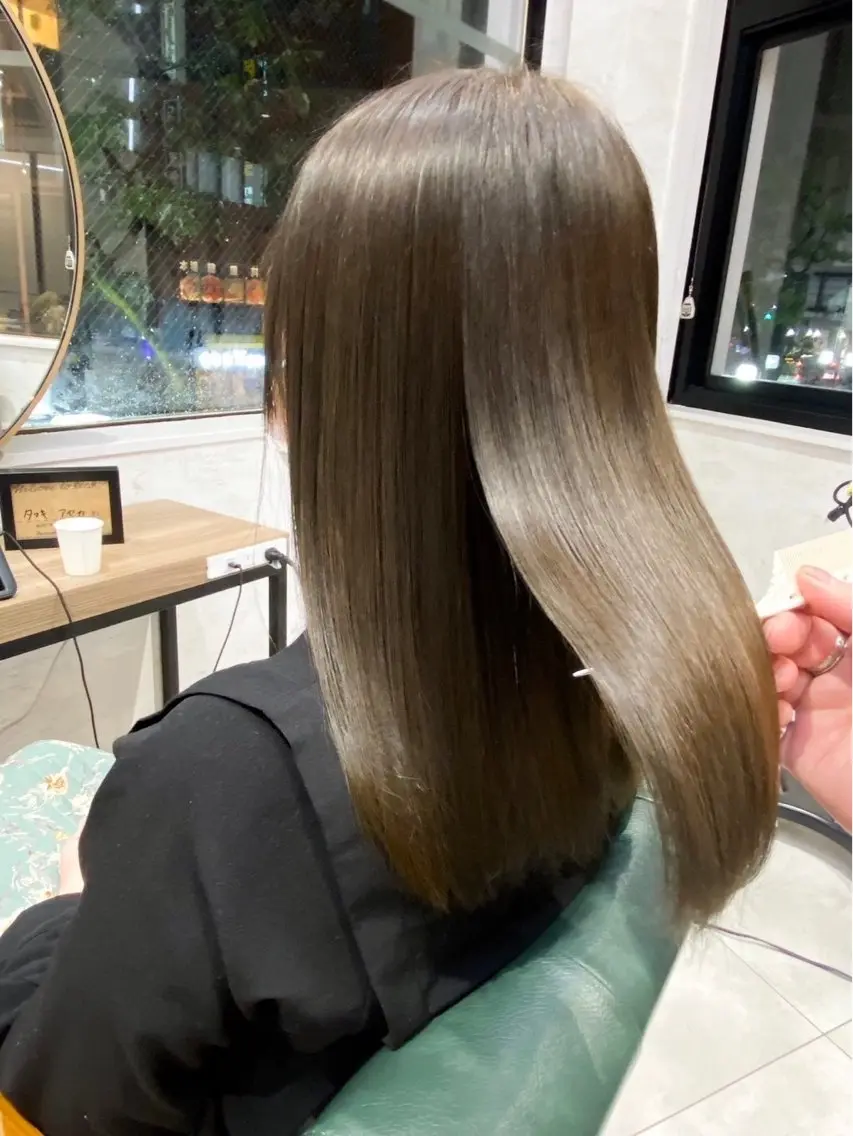 【✨ミニも限定価格✨】カット✂️+🫧ダメージレス縮毛矯正🫧+🌟ダメージレスカラー🌟の写真
