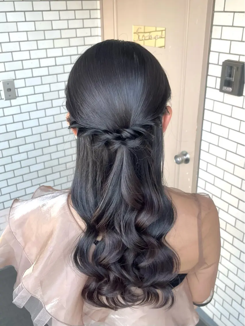 ヘアアレンジ ハーフアップ ヘアセット 推し活/イベントヘア 🎀✨yuriのヘアスタイル