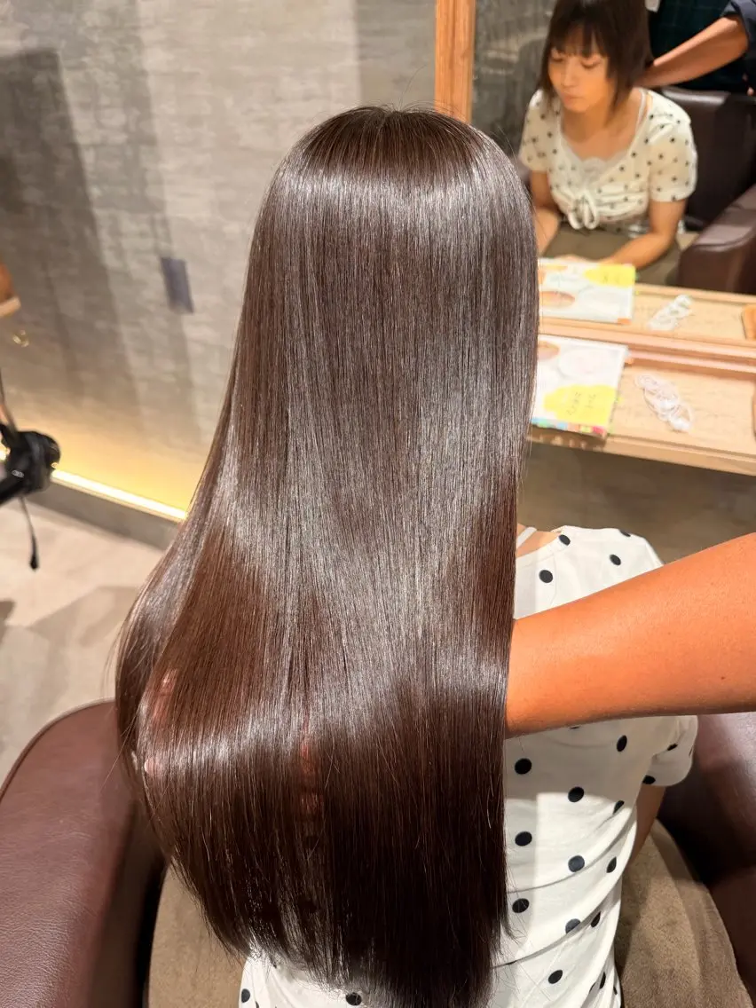 ロング 縮毛矯正 Arglarte 田呂丸誠貴のヘアスタイル