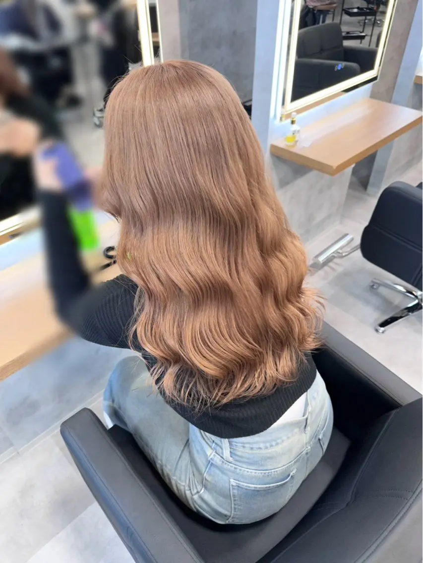 ロング ヘアカラー トリートメント ヘアセット 透明感/韓国風 RENA🤎のヘアスタイル