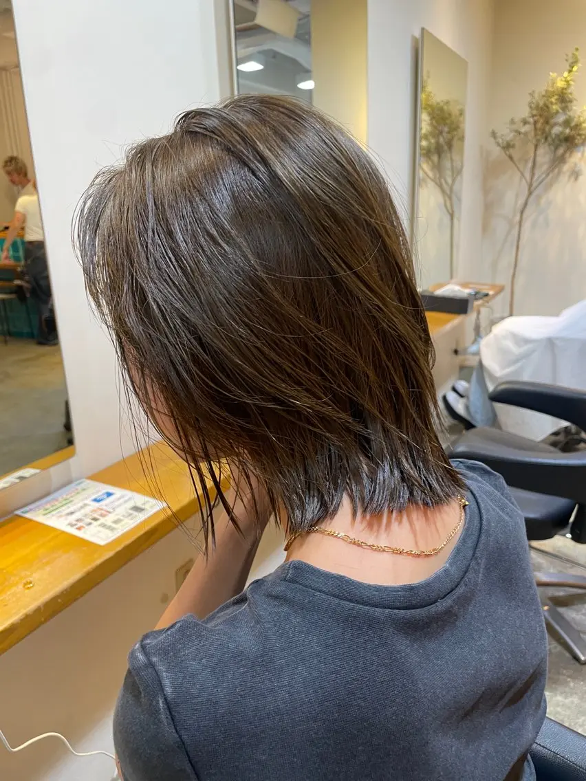 ミディアム カラー 透明感カラー カット ヘアカラー トリートメント レイヤー/似合わせ TAKUYAのヘアスタイル