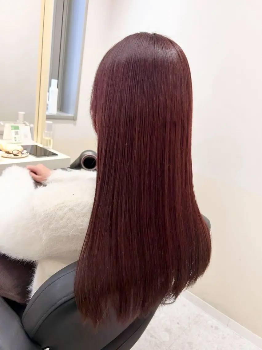 ロング カラー ピンクカラー バイオレットカラー カット ヘアカラー トリートメント 🩰ニシムラヒカリ 半個室salon♡*のヘアスタイル