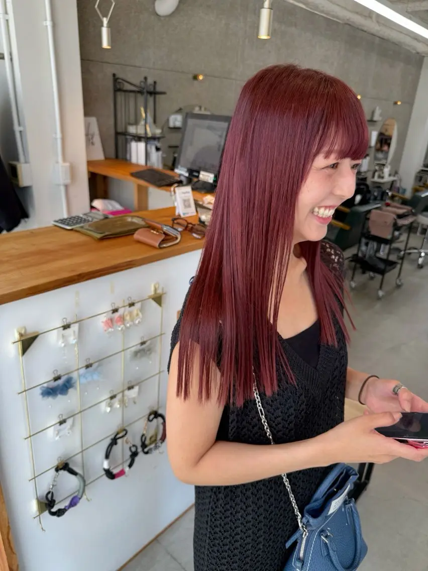 ロング カラー カット ヘアカラー トリートメント 八谷 将平のヘアスタイル