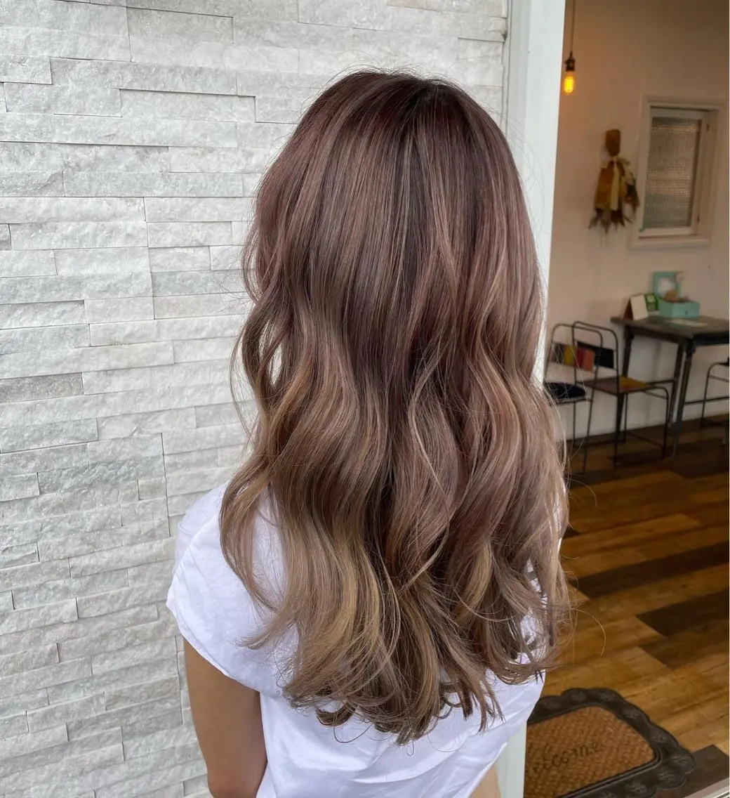 ロング カラー ヘアカラー 🌸小掛🌸 豊橋外国人風カラーのヘアスタイル