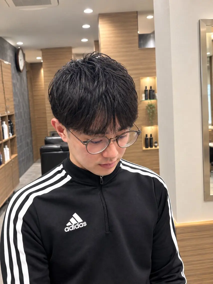 セミロング メンズ 藤原 航のヘアスタイル