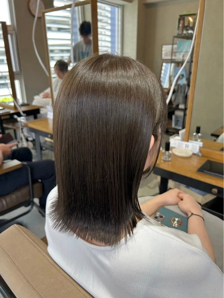 【オススメ★髪質改善】カットカラー & MILBON Plemium※カットはボブ、メンテカットのみ。レイヤーはなしですの写真