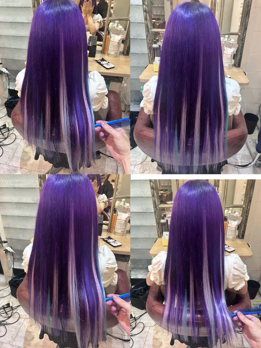 ロング カラー 6Dエクステ 鳥谷ミナトのヘアスタイル