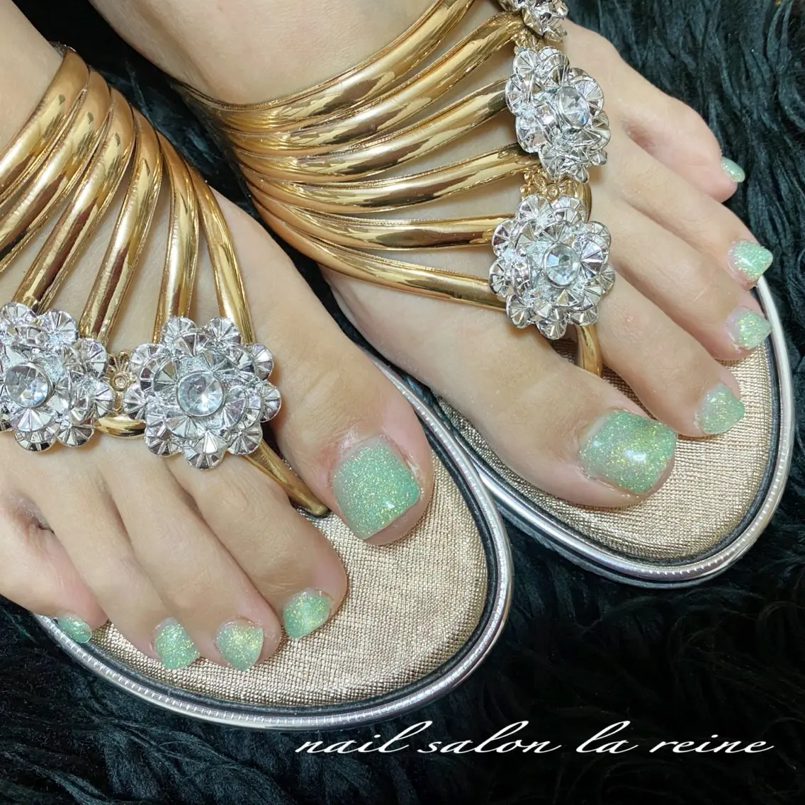 ネイル ワンカラーネイル フットネイル nail salon la reineのネイルデザイン