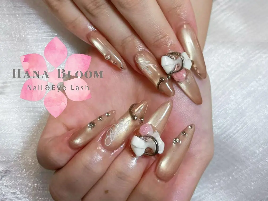 ネイル クリアネイル 長さ出し キラキラネイル 韓国ネイル ロングネイル ハンドネイル ハンドケア Hana Bloom 💖初回オフ無料のネイルデザイン