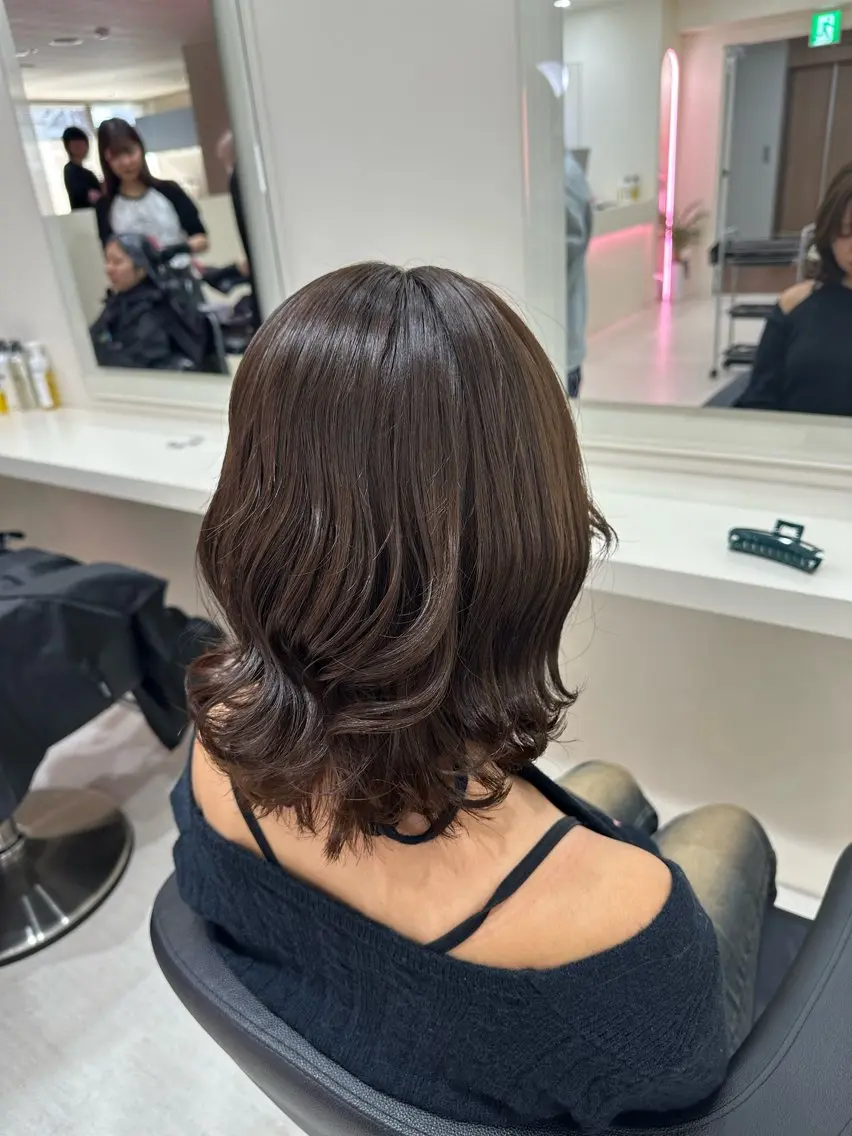 セミロング カラー ヘアアレンジ 🎀 yuuka🎀のヘアスタイル