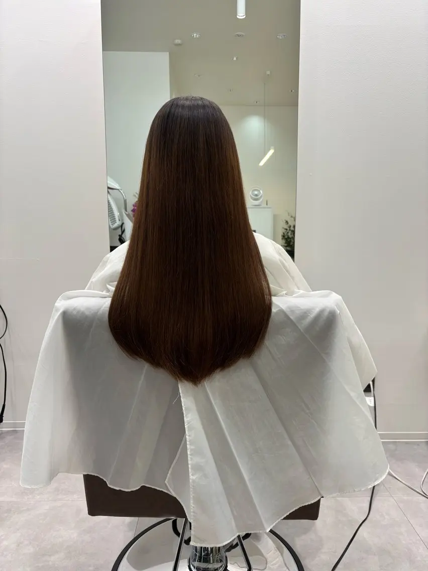ロング ヘアアレンジ 韓国風ヘア レイヤーカット 八木 諒哉のヘアスタイル