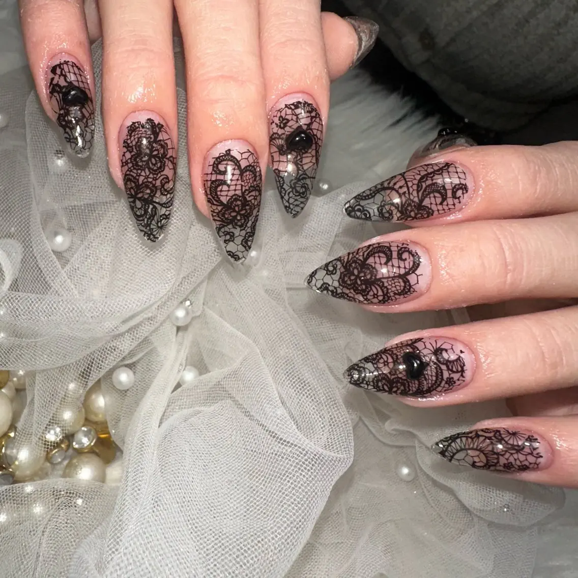 ネイル レース スカルプネイル ハンドネイル Feel♡ JYURIAのネイルデザイン
