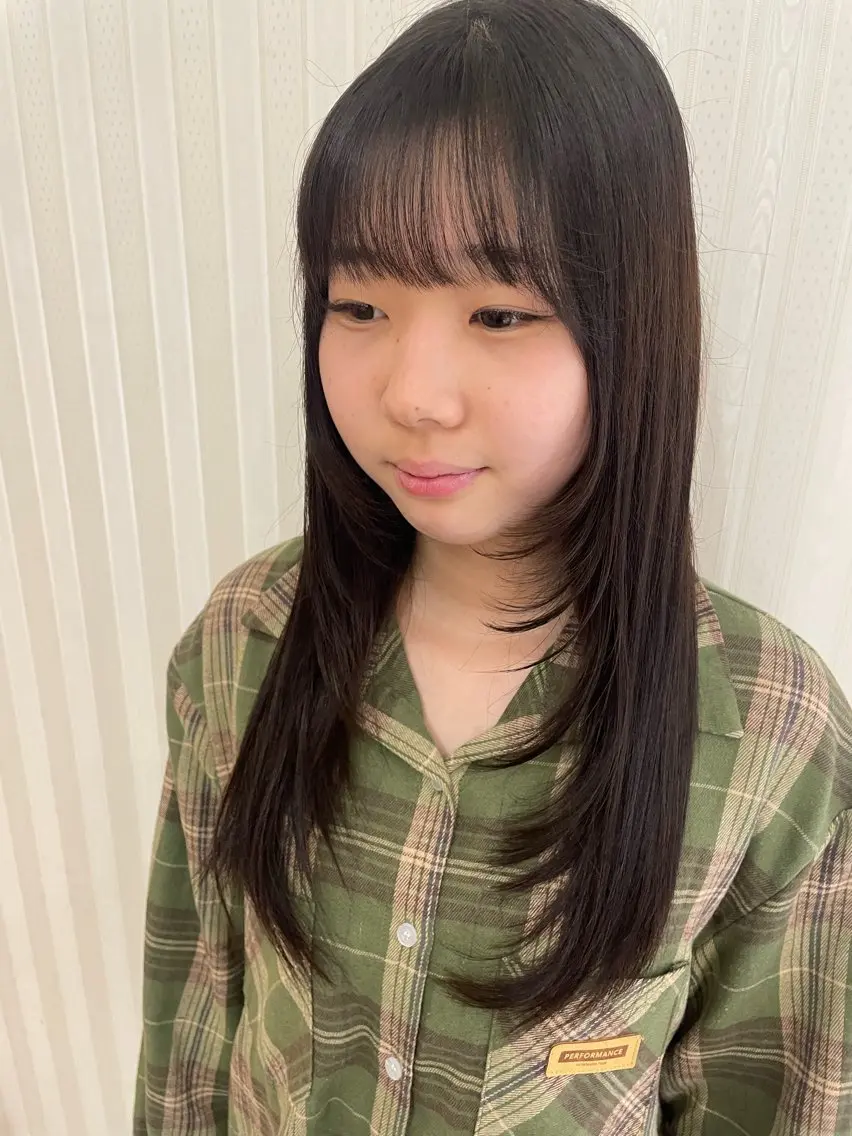 ロング カラー レイヤーカット カット トリートメント 💞暖色カラー 💞risaのヘアスタイル