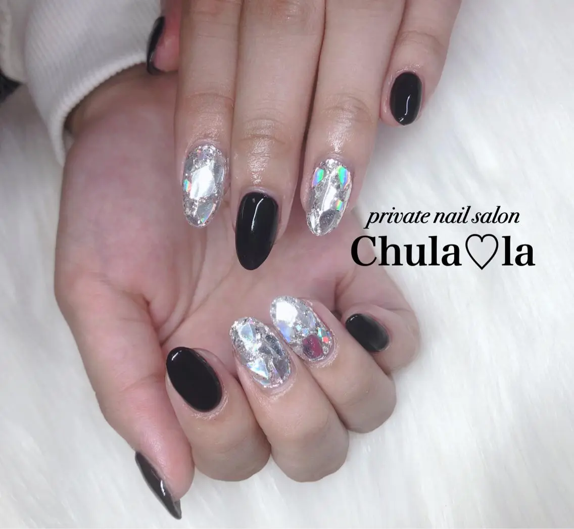 ネイル ラメ(グリッター) ラメグラデーション ワンカラーネイル ハンドネイル Chula♡la 豊見城市高安のネイルデザイン