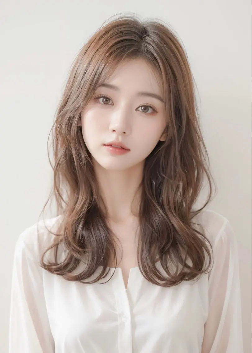 セミロング カット トリートメント 大人可愛いレイヤー 大田のヘアスタイル