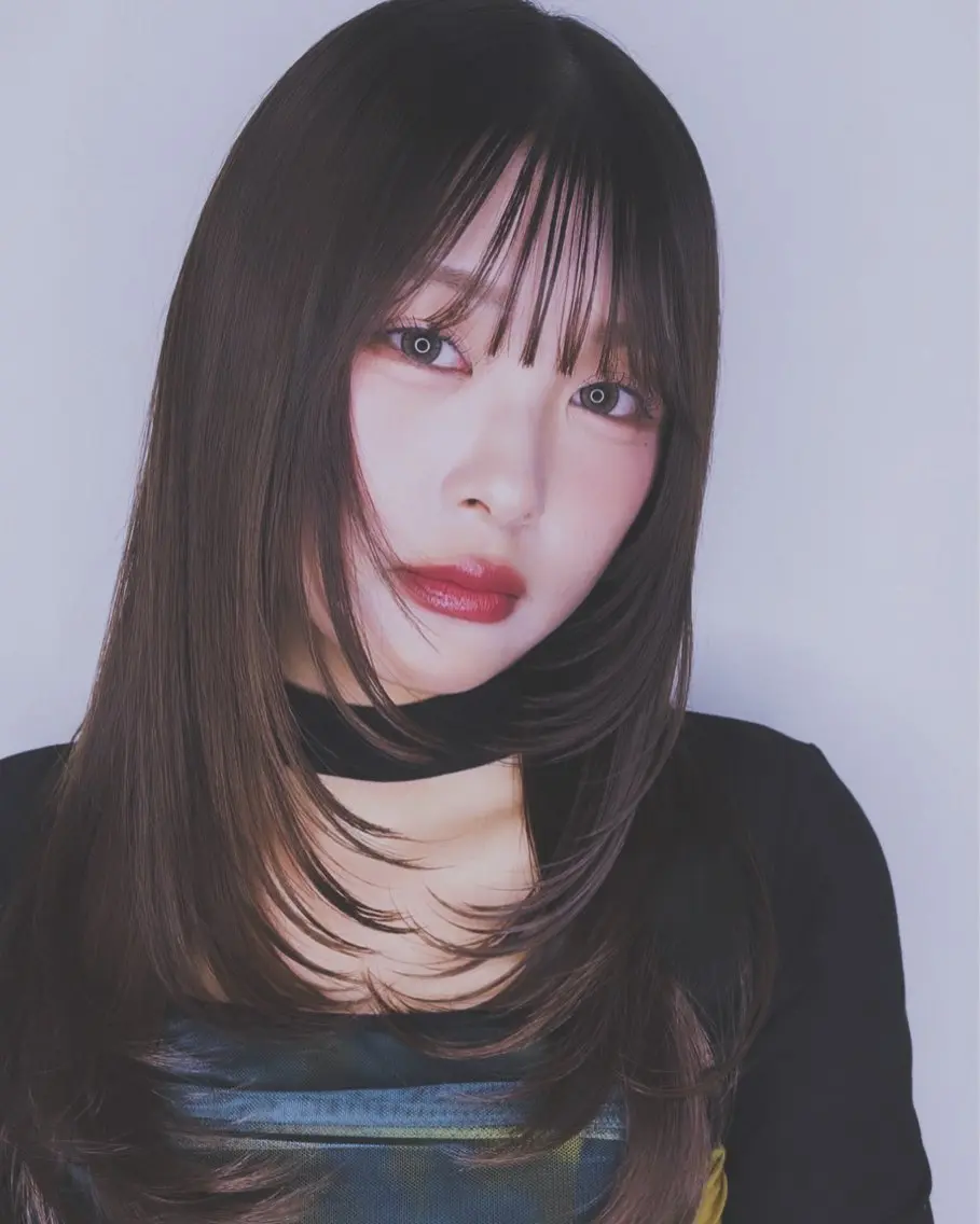 ロング カット ヘアカラー トリートメント レイヤーカット｜高崎 ｜艶カラー｜剣持友希のヘアスタイル