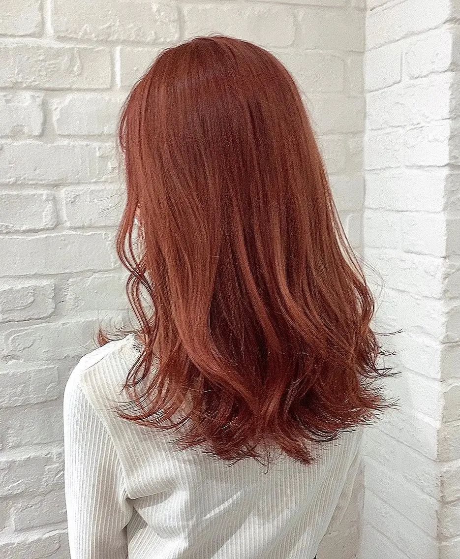 セミロング カラー ヘアカラー Ida Akaneのヘアスタイル