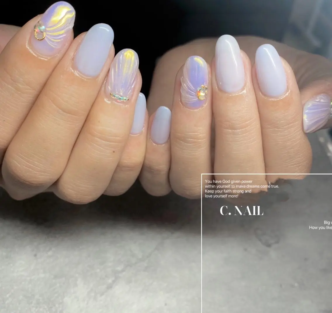 ネイル フットネイル フレンチネイル ジェルネイル キラキラネイル マグネットネイル C.Nail &Eyeのネイルデザイン