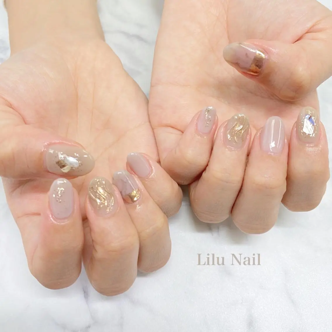 ネイル ニュアンスネイル モチの良さ◉ フィルインネイル♡のネイルデザイン