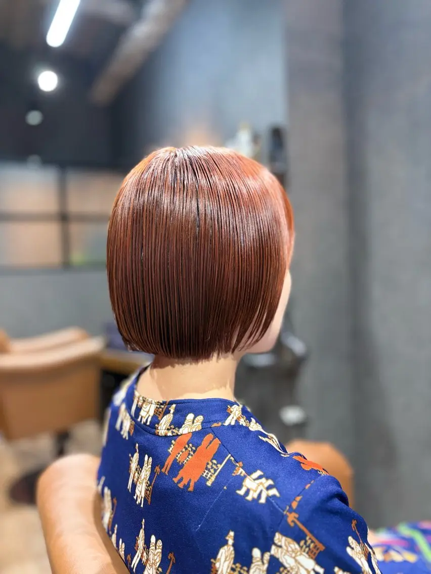 カット+オーガニックヘアカラー(ショート)+トリートメントの写真