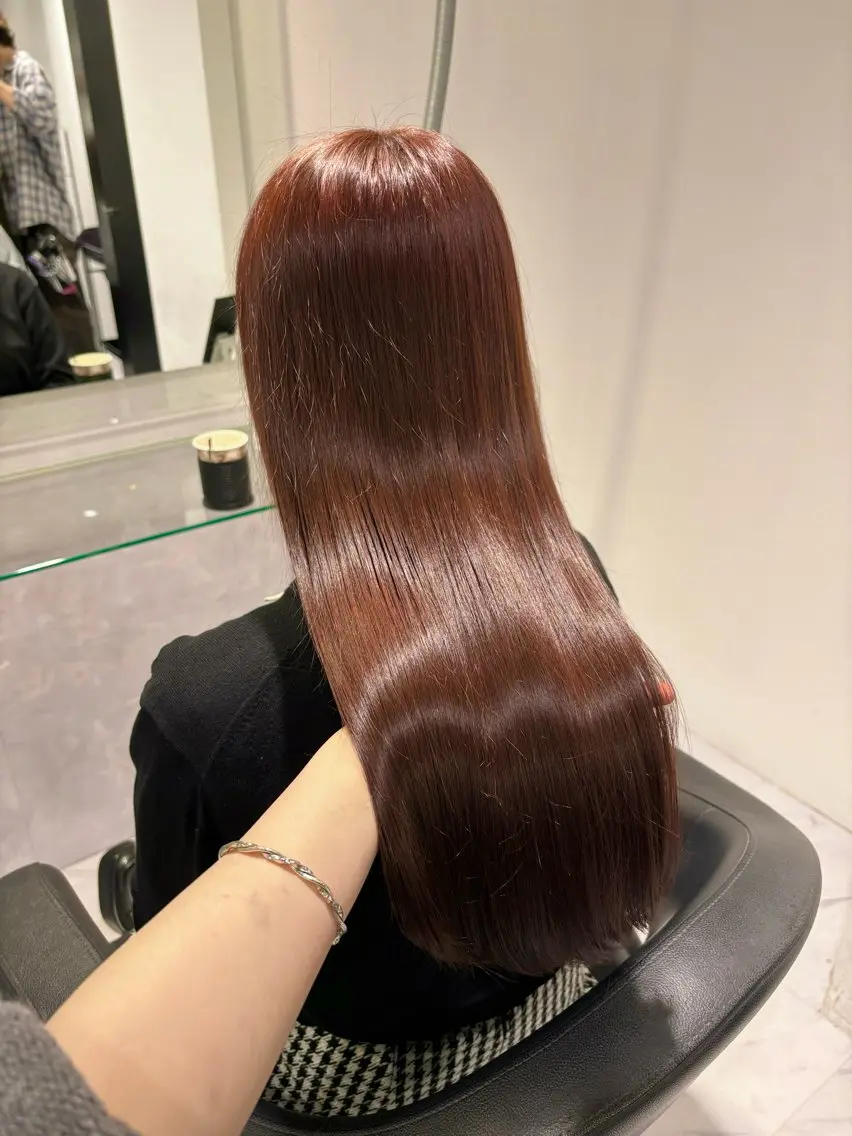 ロング カラー ヘアカラー トリートメント ヘッドスパ ヘアセット 表参道♡暗髪♡ 艶カラー♡アユミのヘアスタイル