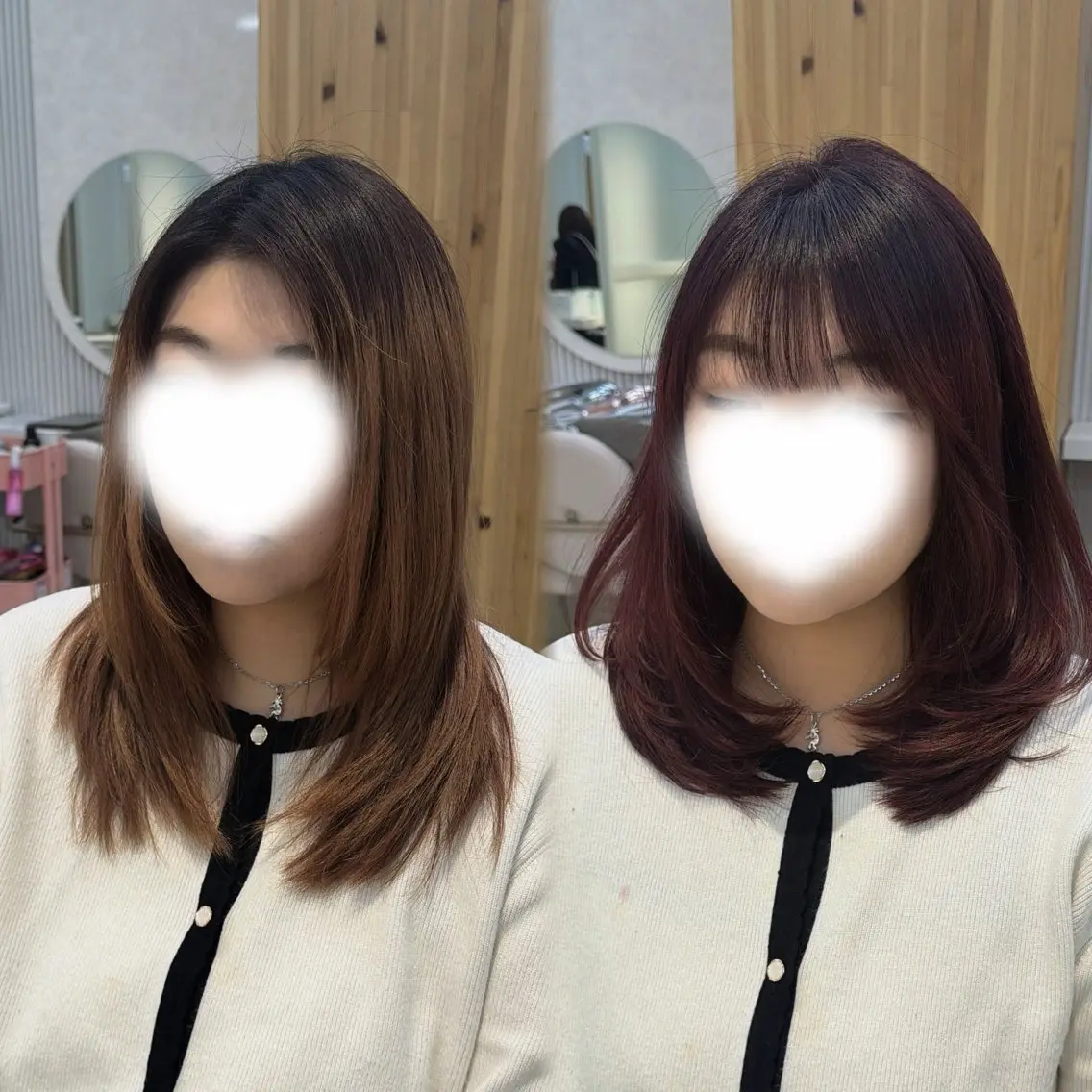 セミロング カット ヘアカラー トリートメント 顔周り/レイヤー /韓国ヘア/TAKUのヘアスタイル