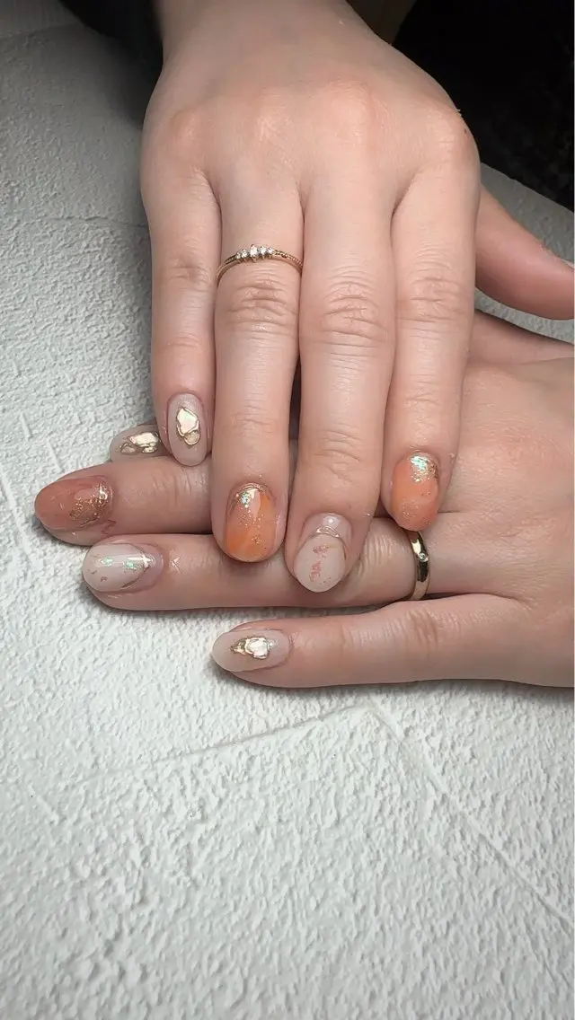 ネイル アートネイル ハート マグネットネイル 持ち込み ニュアンスネイル ハンドネイル Nailsalon Mimiy..♡のネイルデザイン