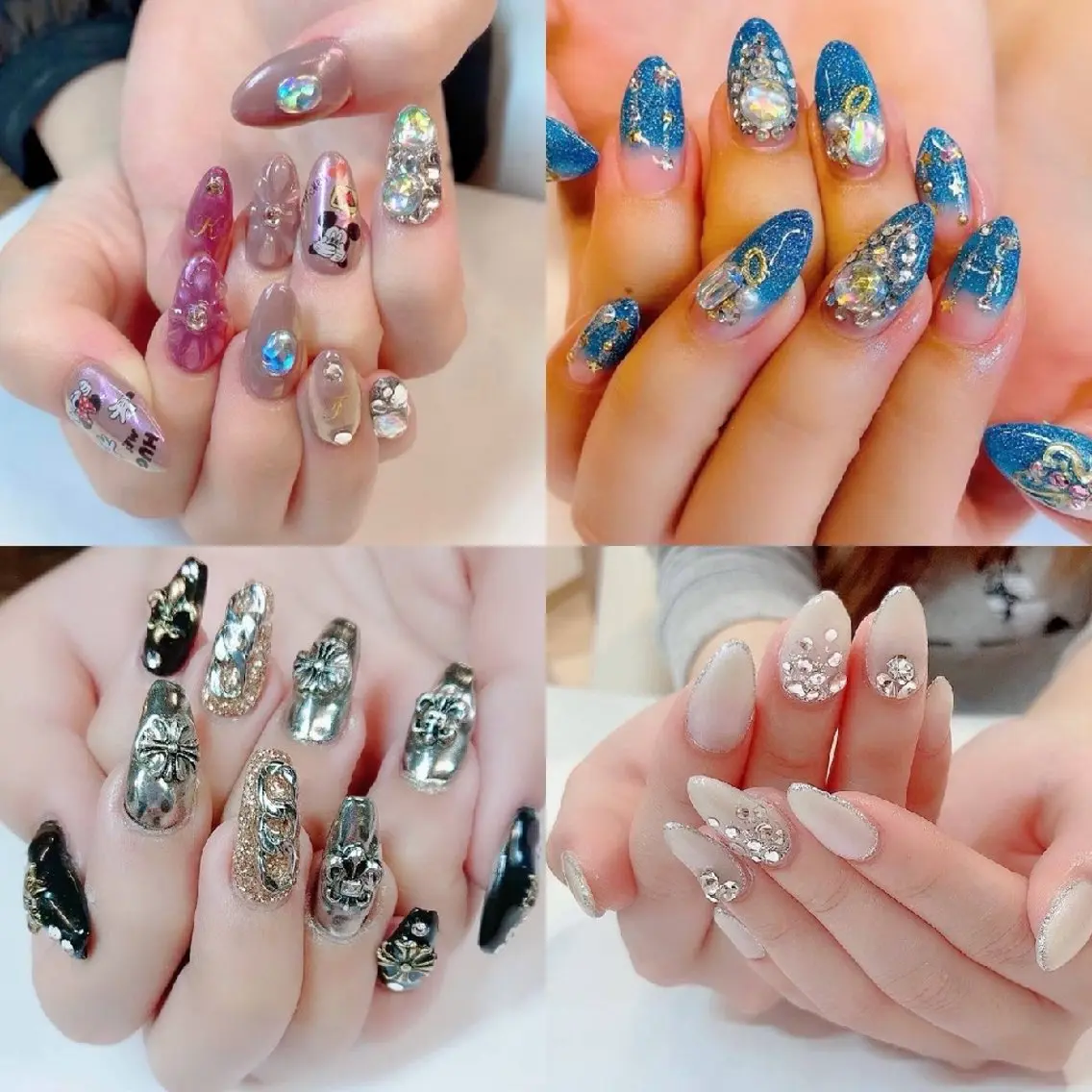 【オフあり】🩵可愛いパーツ無制限‎️‎🩵アートなし💍マグネット･ミラー・オーロラ無料💎何色でもOKの写真