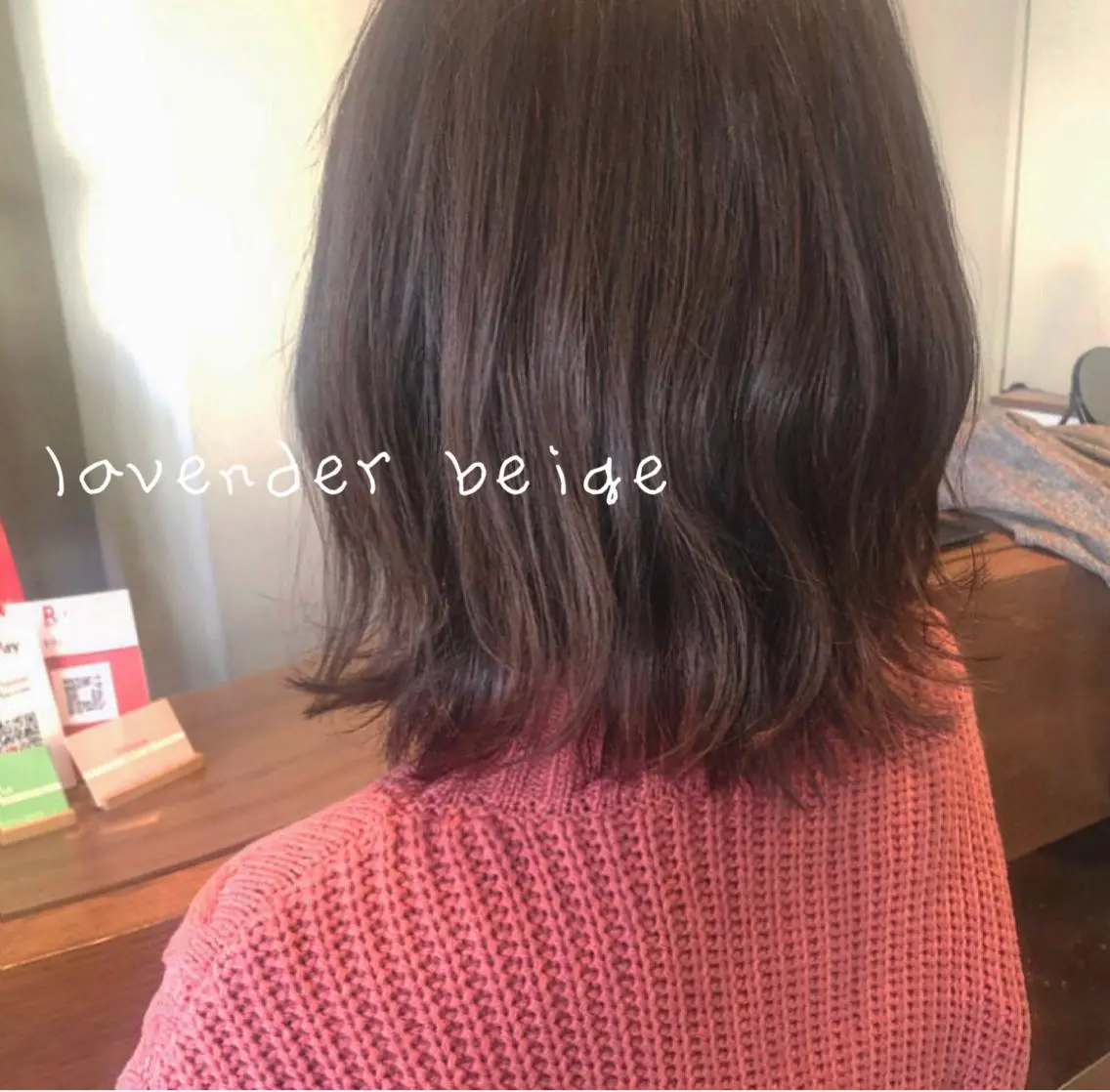 ミディアム カラー ベージュカラー ラベンダーカラー ラベンダーベージュ 🌿理想を叶える🌿 似合わせ🌟RISAのヘアスタイル