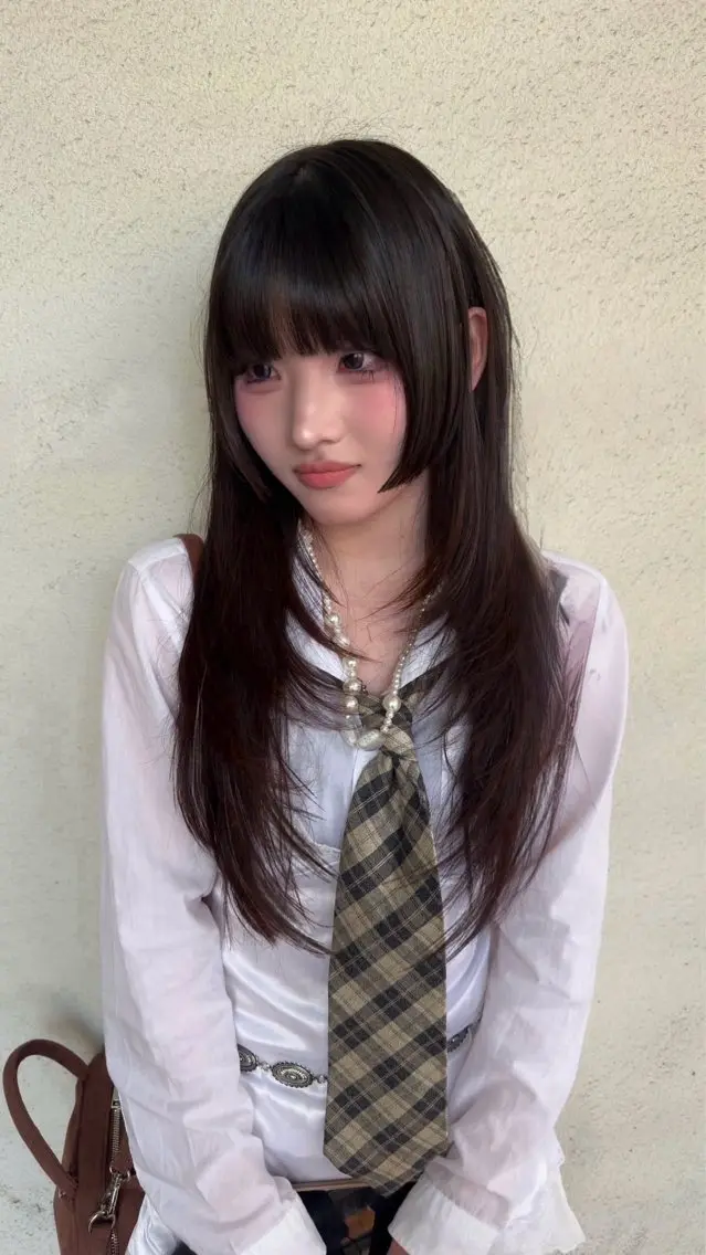 ロング カラー カット ヘアカラー 似合わせ痩せるカット 透明感カラー/たけるのヘアスタイル