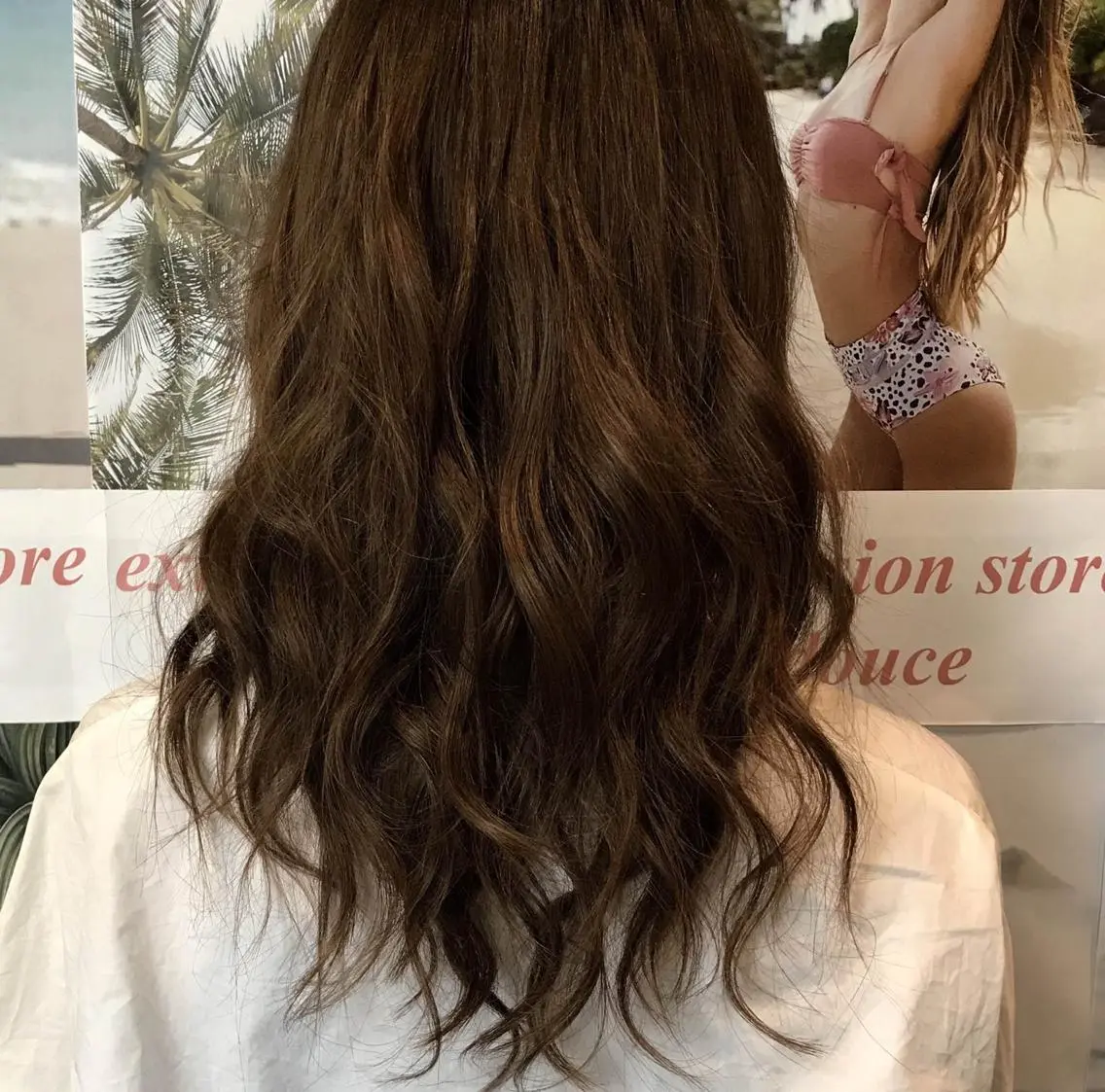 ロング パーマ チビ編み込みエクステ シールEXどぅ〜すのヘアスタイル