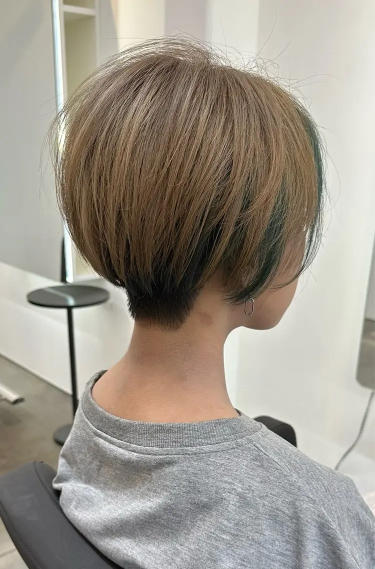 ショート カット ヘアカラー トリートメント 山本 駿介のヘアスタイル