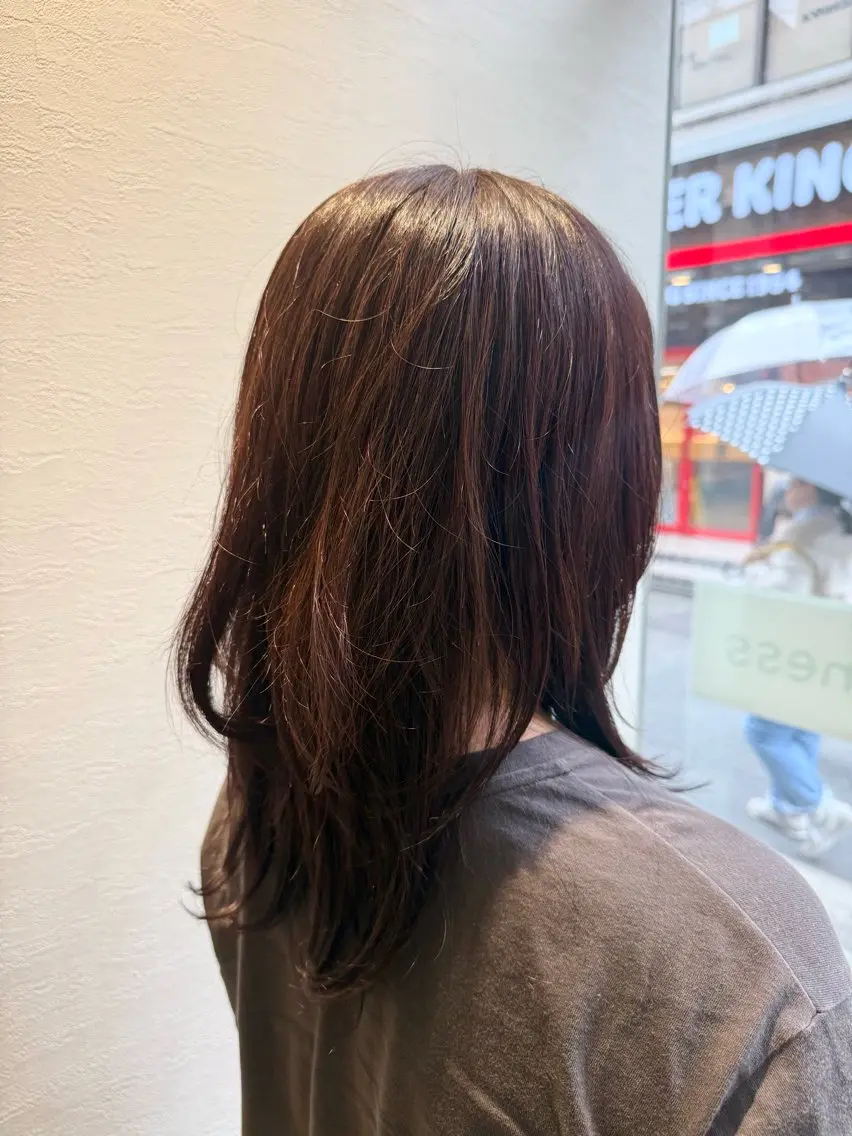 セミロング カラー 伸ばしかけ レイヤーカット カット ヘアカラー ショート×カラー 🦊堀米早紀【荻窪】のヘアスタイル